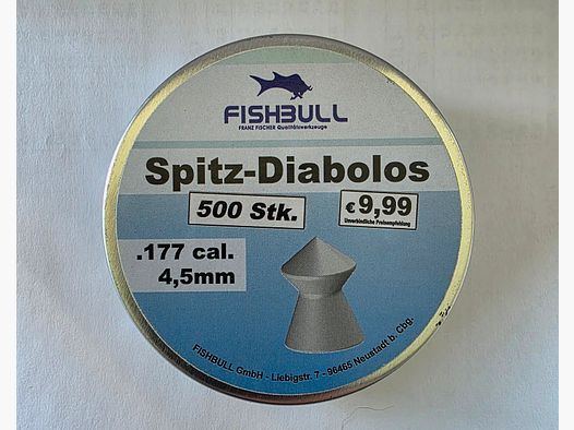 FISHBULL Spitzkopf-Diabolos 4,5 mm (.177 cal.) 500 sztuk/puszka!