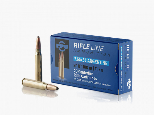 PPU 7,65x53 ARG. - SP BT - 11,7 G / 180 GRS - 20 SCHUSS