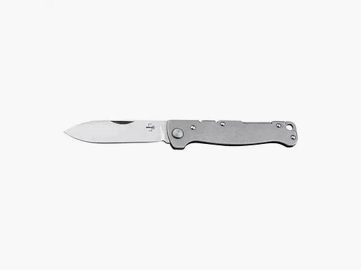 Böker plus Böker plus Taschenmesser Atlas Backlock Droppoint silberfarben
