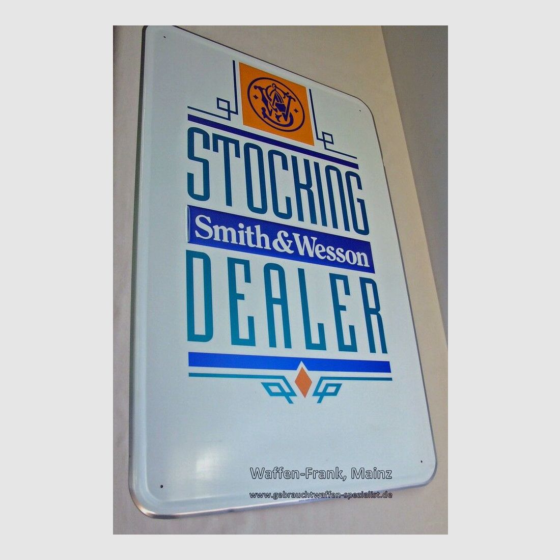 Smith u. Wesson - USA S&W Werbeschild für Dekoration und Sammlung