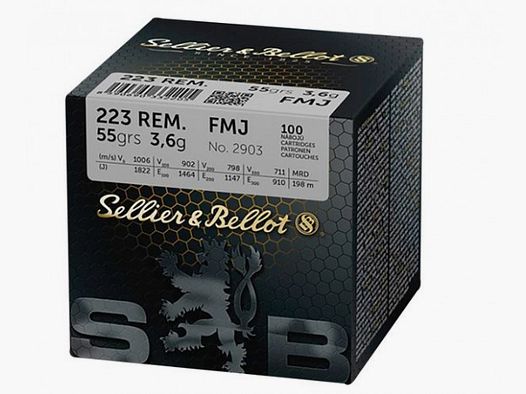 SELLIER & BELLOT .223REM - 55GRS. - 100 CARTOUCHES