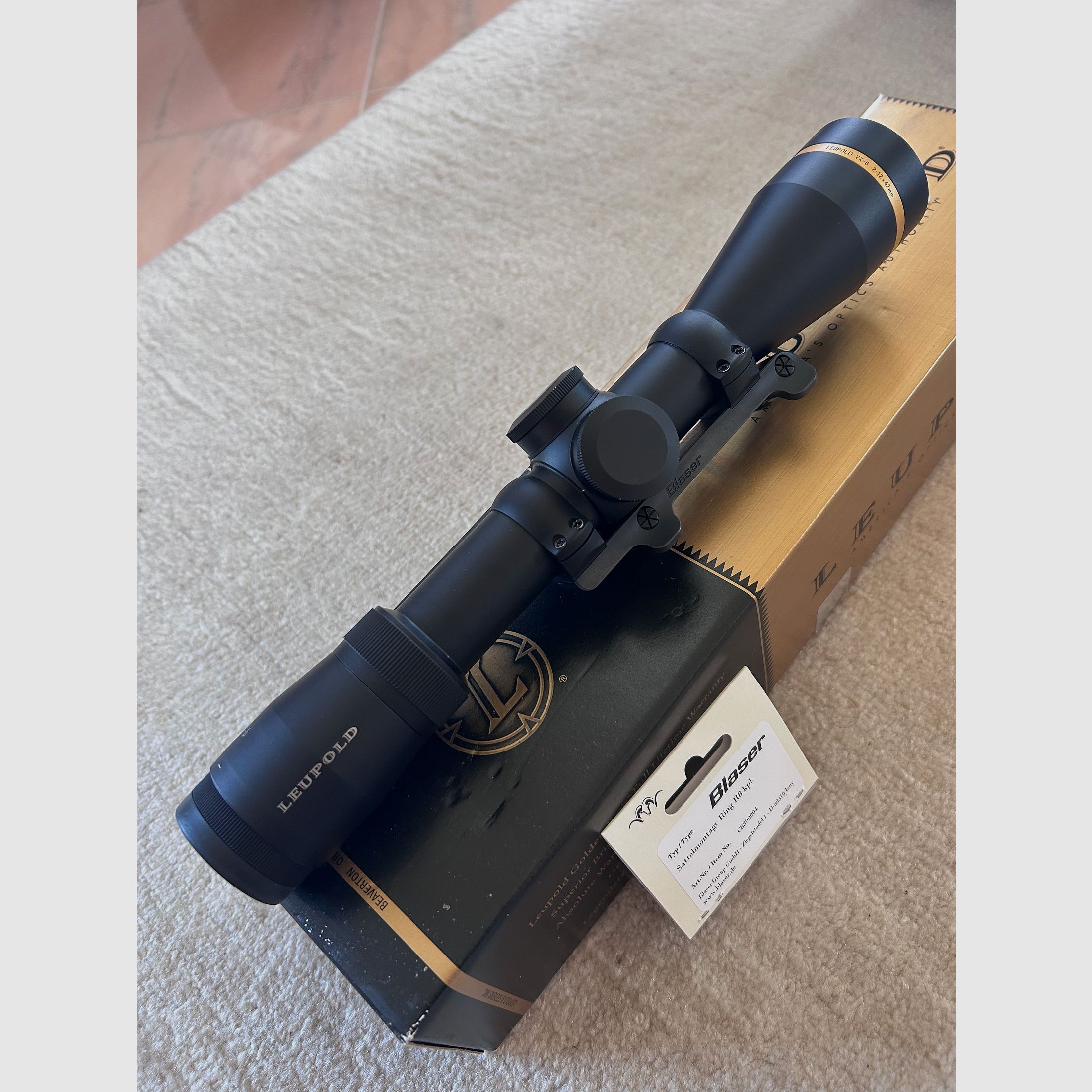 Leupold VX6 2-12x42mm Iluminado Alemán #4 Punto incluyendo BLASER Sattermontage