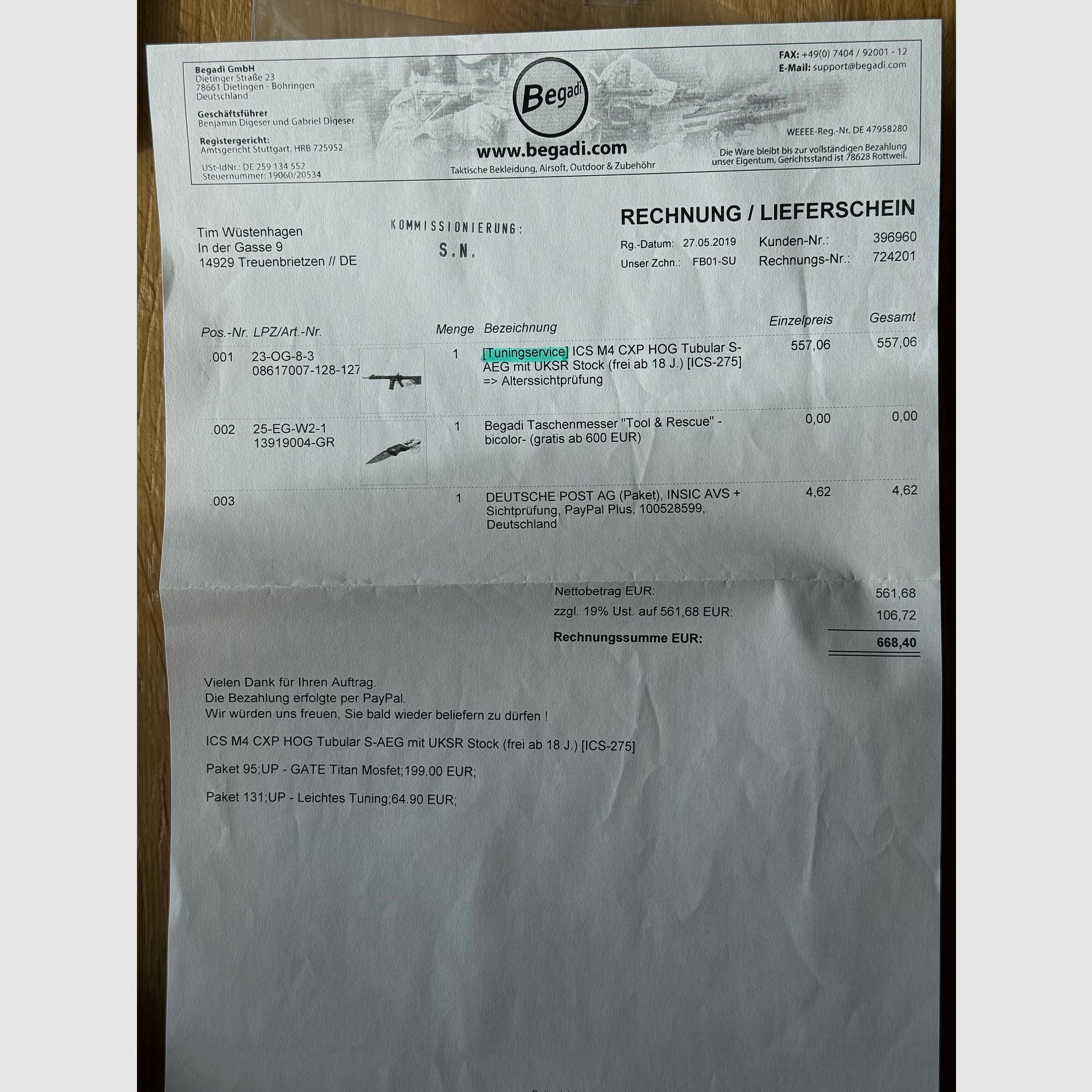 ICS M4 CXP HOG Tubular S con arma secundaria y accesorios