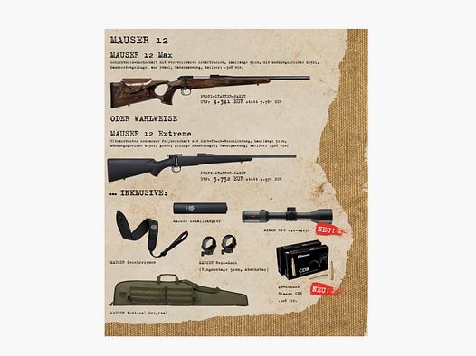 MAUSER M12 MAX | Młody myśliwy 2025 | Pakiet startowy dla profesjonalistów