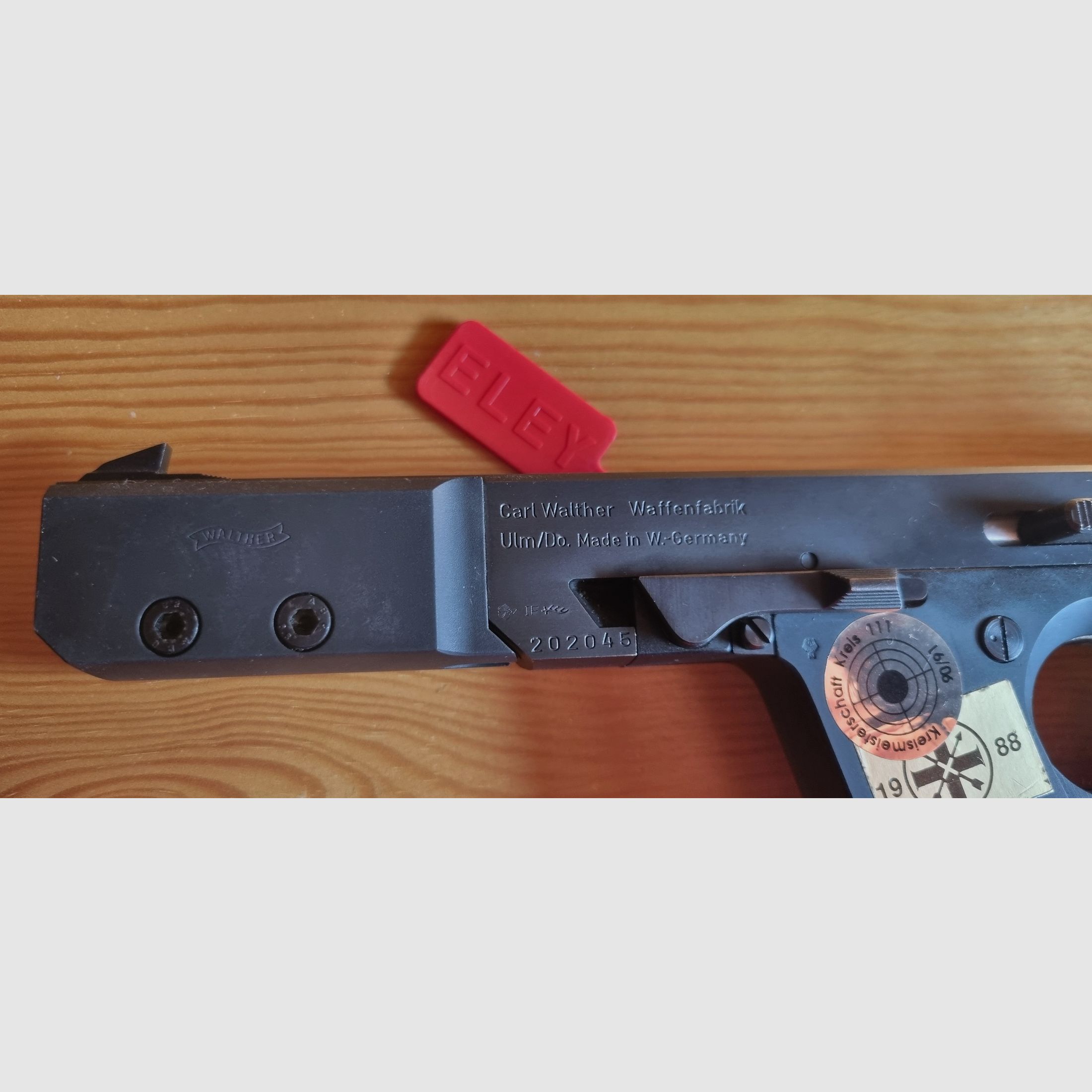 Walther GSP .32 with WS .22 Lr and barrel weight, image 6 of 8