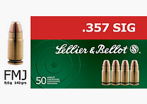 Sellier&Bellot .357Sig FMJ 140grn (50 stuks)