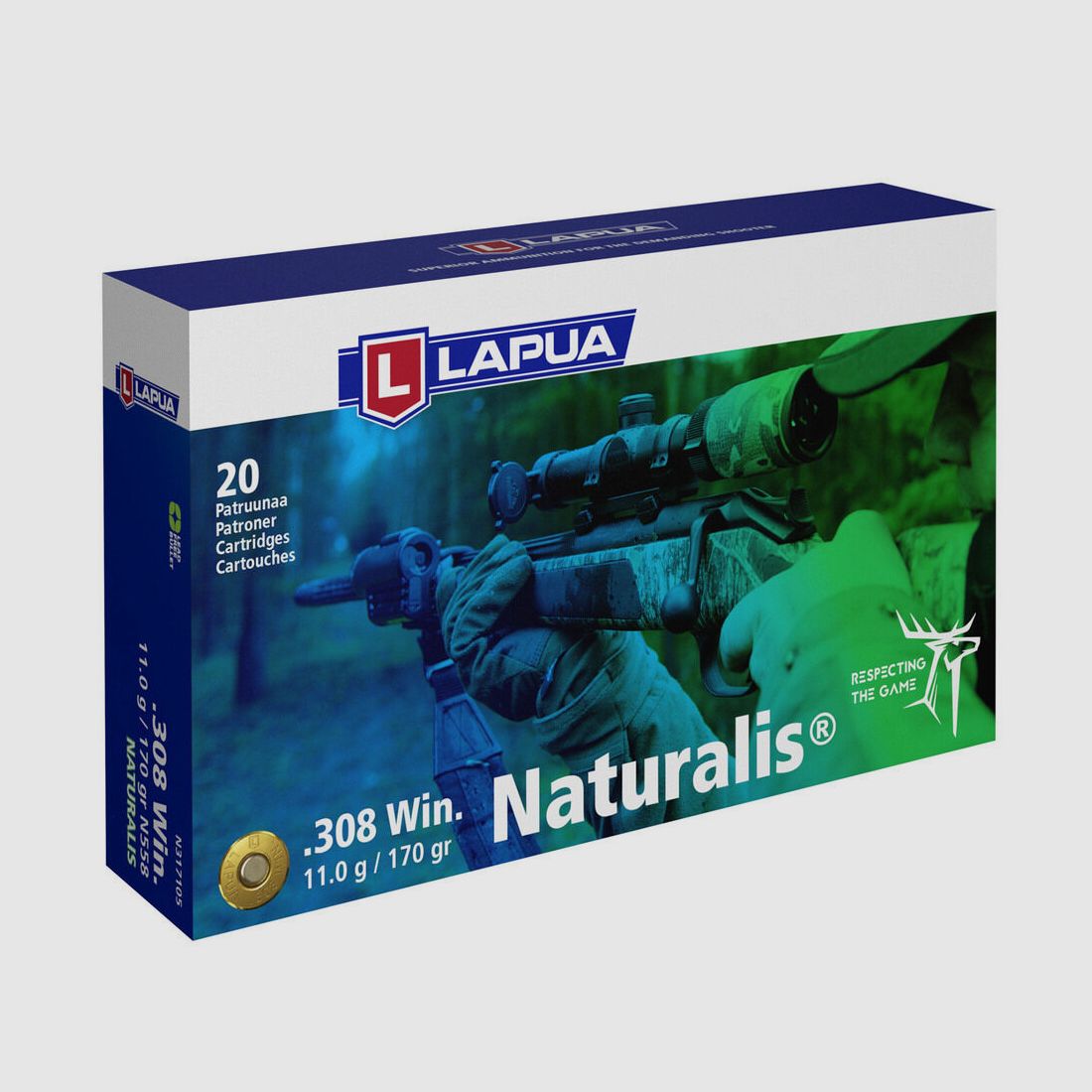Lapua 170grs Naturalis 20SZT .308Win
