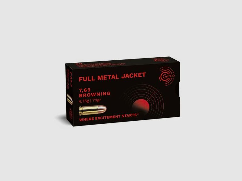 GECO Pistolenmunition 7,65mm/.32Auto VM 50 Stk   73grs/4,75g