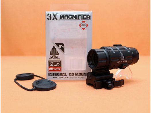 UTG - Leapers UTG 3x Magnifier FTS QD Mount (SCP-MF3WEQS) Modulo di ingrandimento 3x per mirino a punto rosso