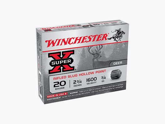 Winchester Super-X Slug .20/70 21g 5 Patronen