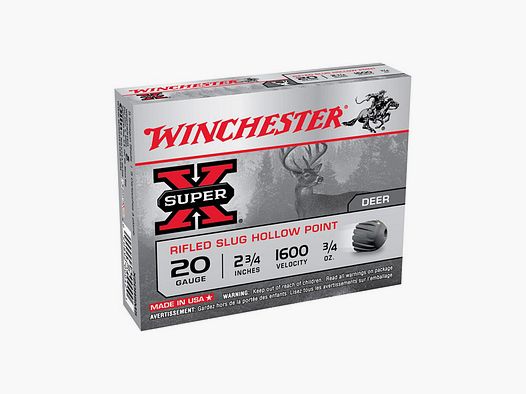 Winchester Super-X Slug .20/70 21g 5 cartouches