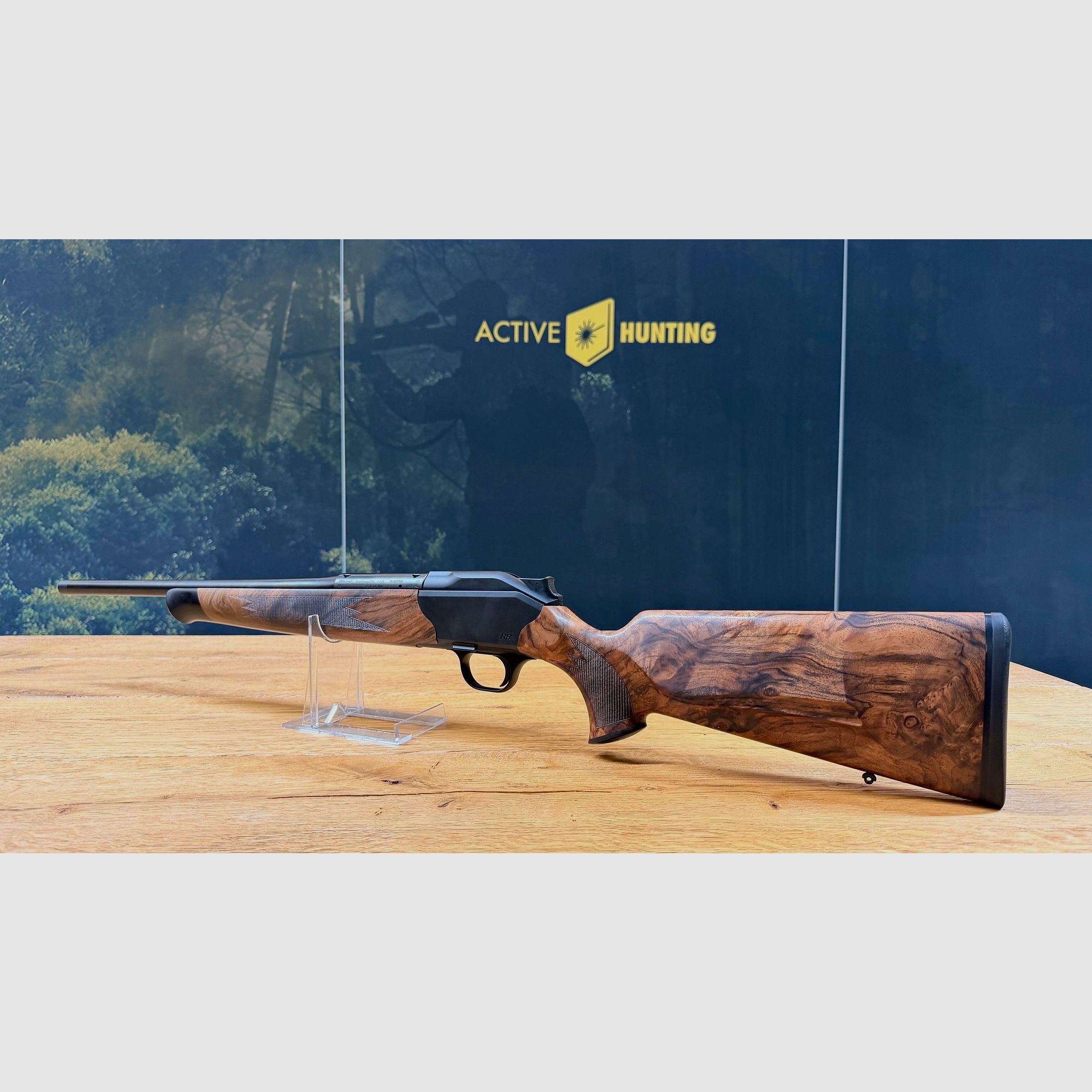 Blaser R8 Holzklasse 7 / Stahlkugel graviert mit Fischhaut / Kaliber und Lauflänge nach Wahl, Bild 2 von 11