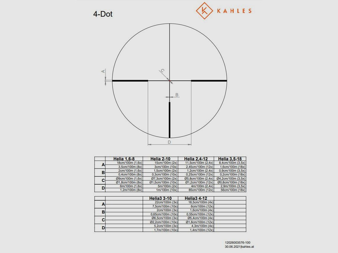 Zielfernrohr Kahles Zielfernrohr Kahles Helia 1.6-8x42i SR 4-Dot, Bild 2 von 3