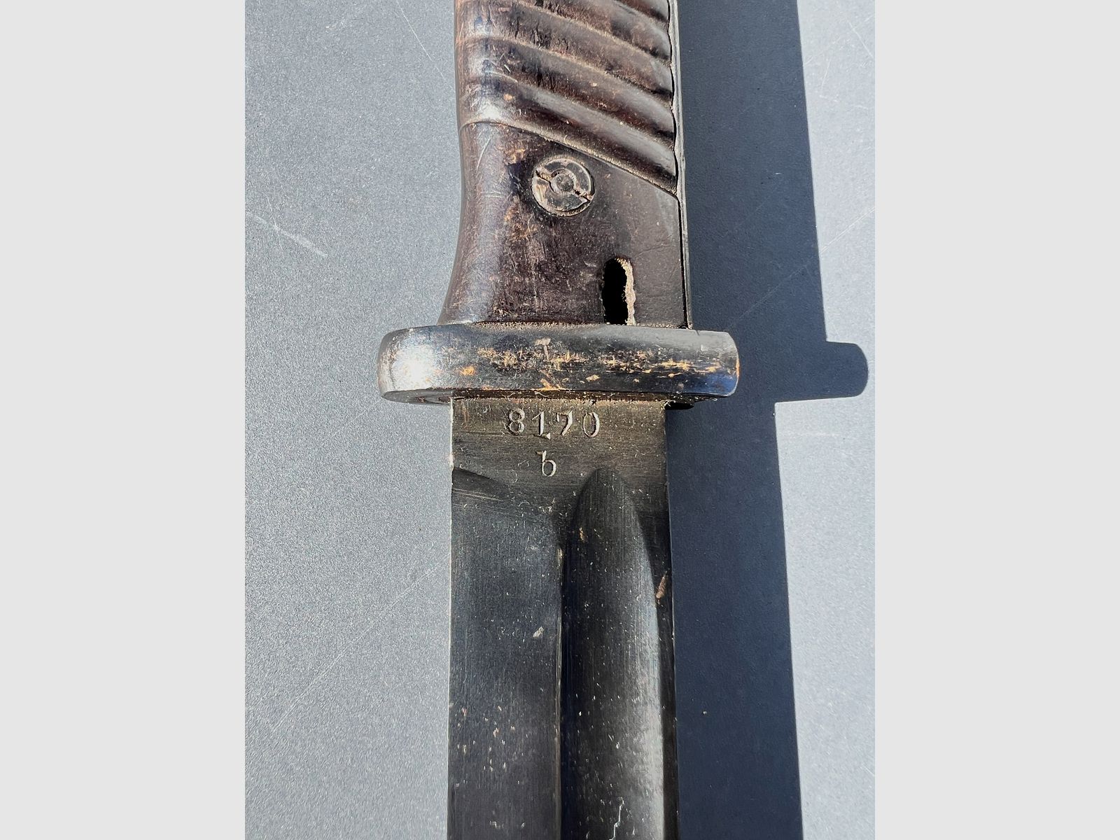 Originales deutsches K98 Bajonett / Seitengewehr 84/98 (Clemen & Jung, 1940) mit Scheide
