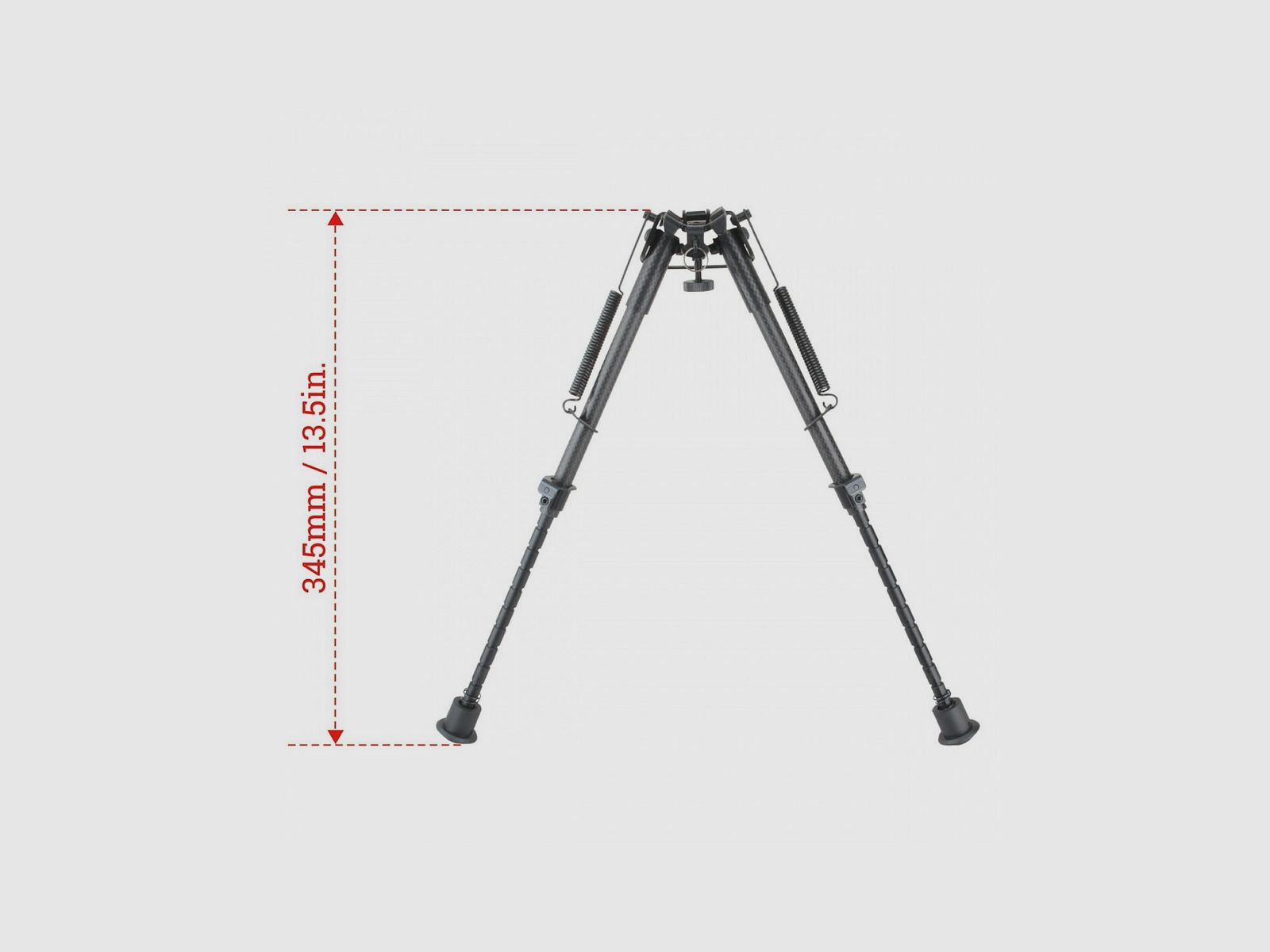 Carbon Fiber 9-13.5" Spring Bipod, image 5 of 15