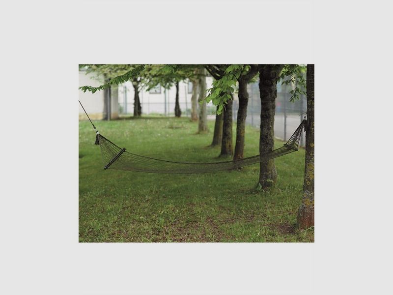 Hängematte m. Holz-Querstäben 180x80cm Oliv – bis 120kg