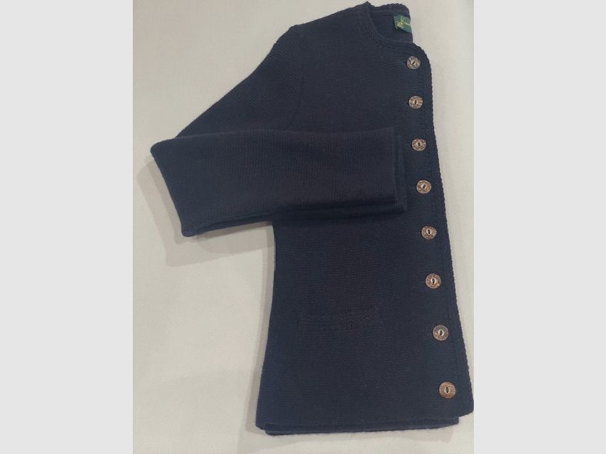 Cardigan classico da donna in lana merino blu navy