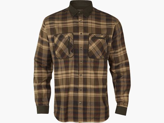 Härkila Pajala Shirt Men Beige w/Brown M