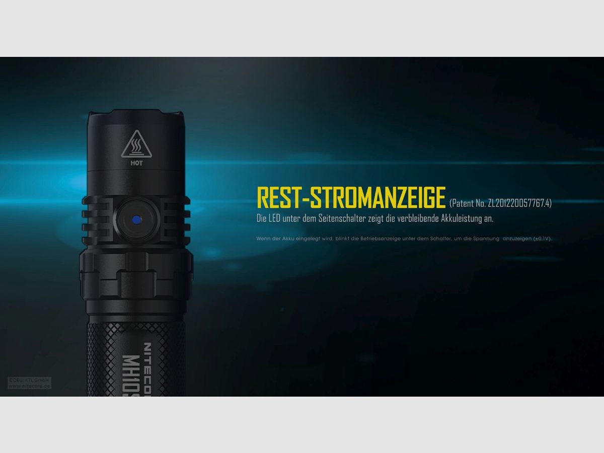 Nitecore MH10S Taschenlampe 1800 Lumen