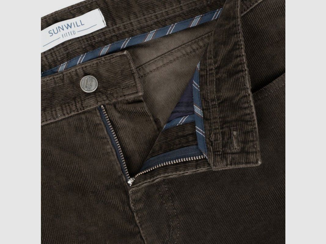 Sunwill Herren Hose Cord Fitted Fit
