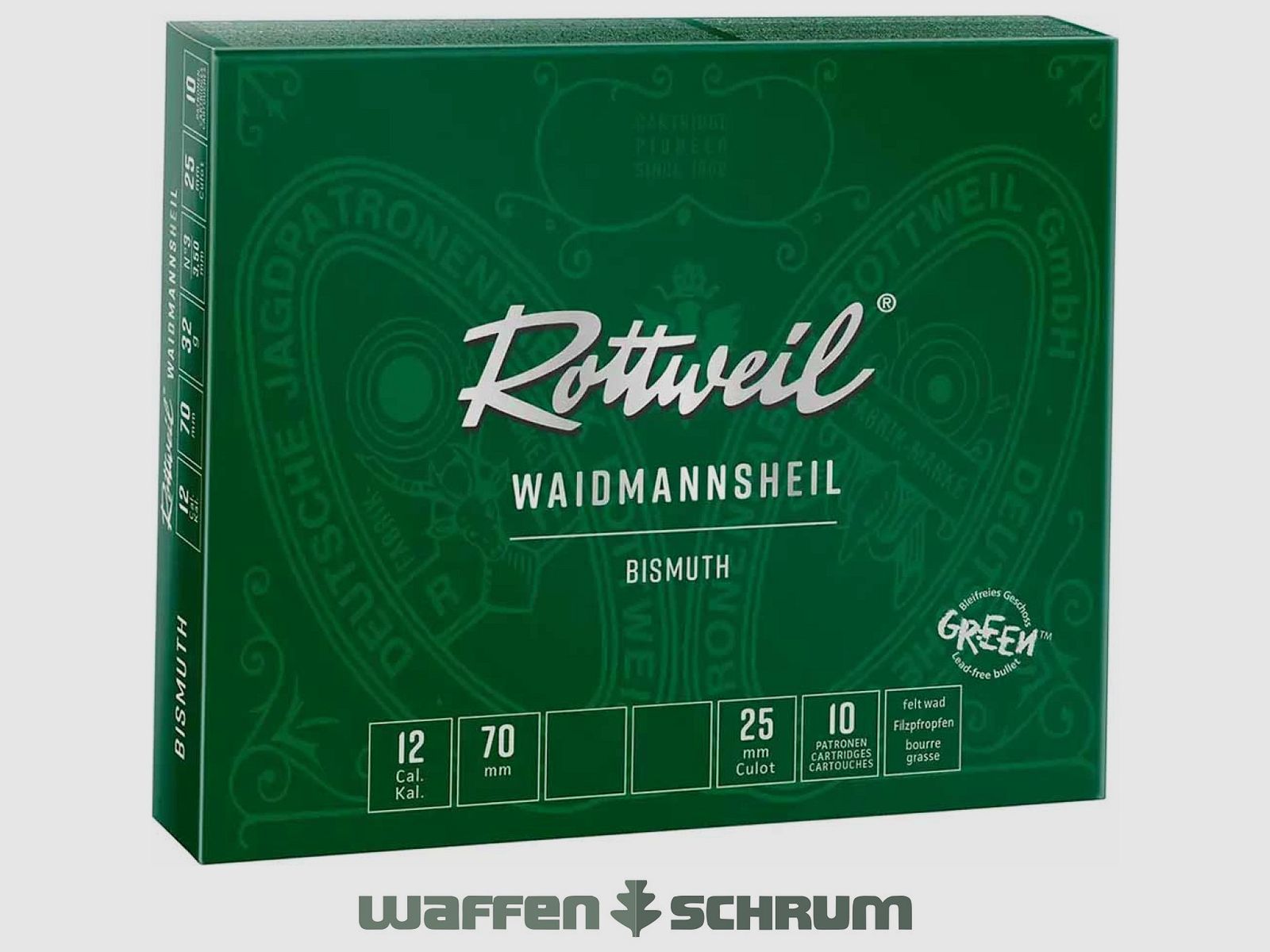 Rottweil Waidmannsheil Bismuth 12/70 3.25mm - 32g