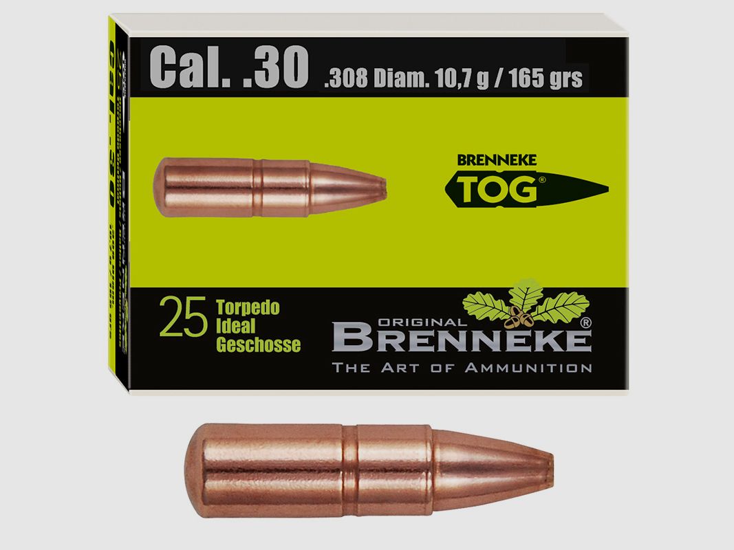 Brenneke Geschoss .30 (.308) TOG 10,7g / 165grs 25 Stück