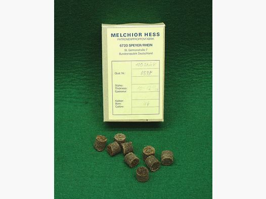 Melchior Hess Hartfilzpfropfen/Dämmpfropfen, gefettet, 10-12mm