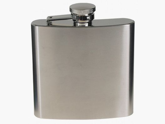 Flachmann Edelstahl, Chrom matt - 170ml