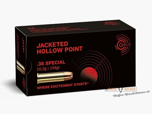 GECO .38 Special JHP Jacketed Hollow Point 10,2g/158gr 50 strzałów