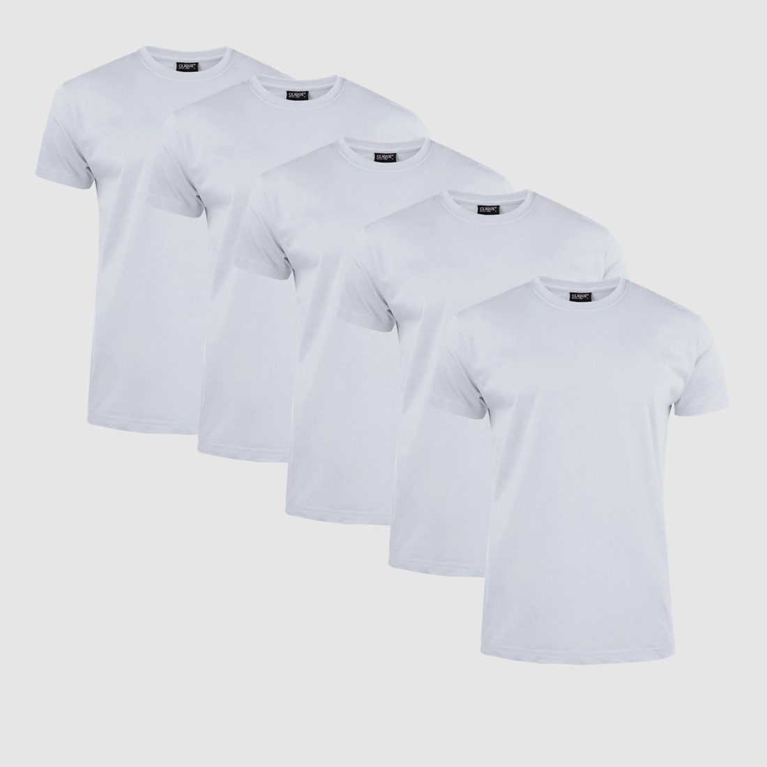 Clique T-Shirt Men 5-Pack White