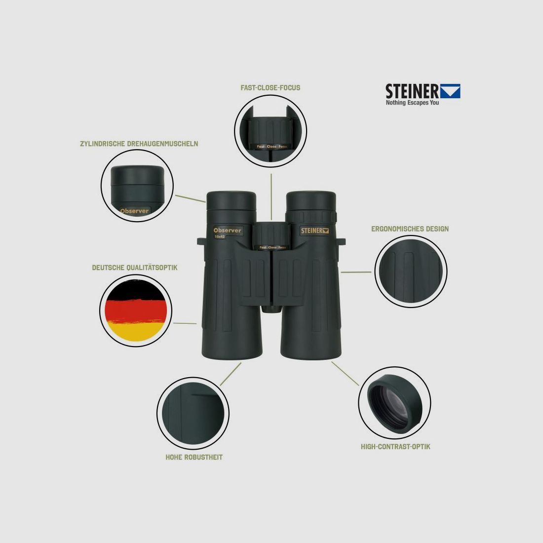 Steiner Observer 10x42 binocolo, immagine 3 di 4