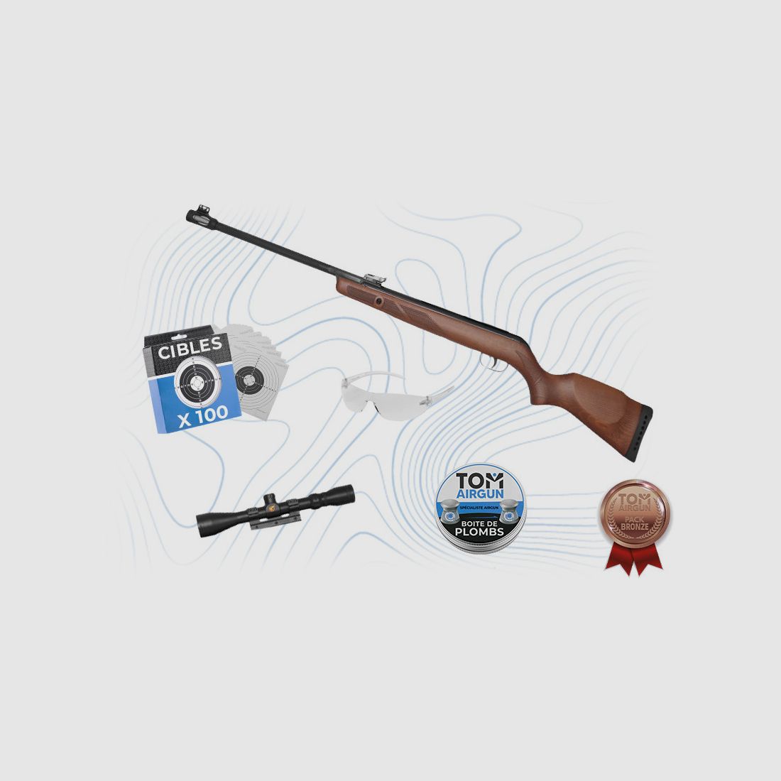 Pack Bronze Büchse Hunter 440 AS 4.5mm Gamo