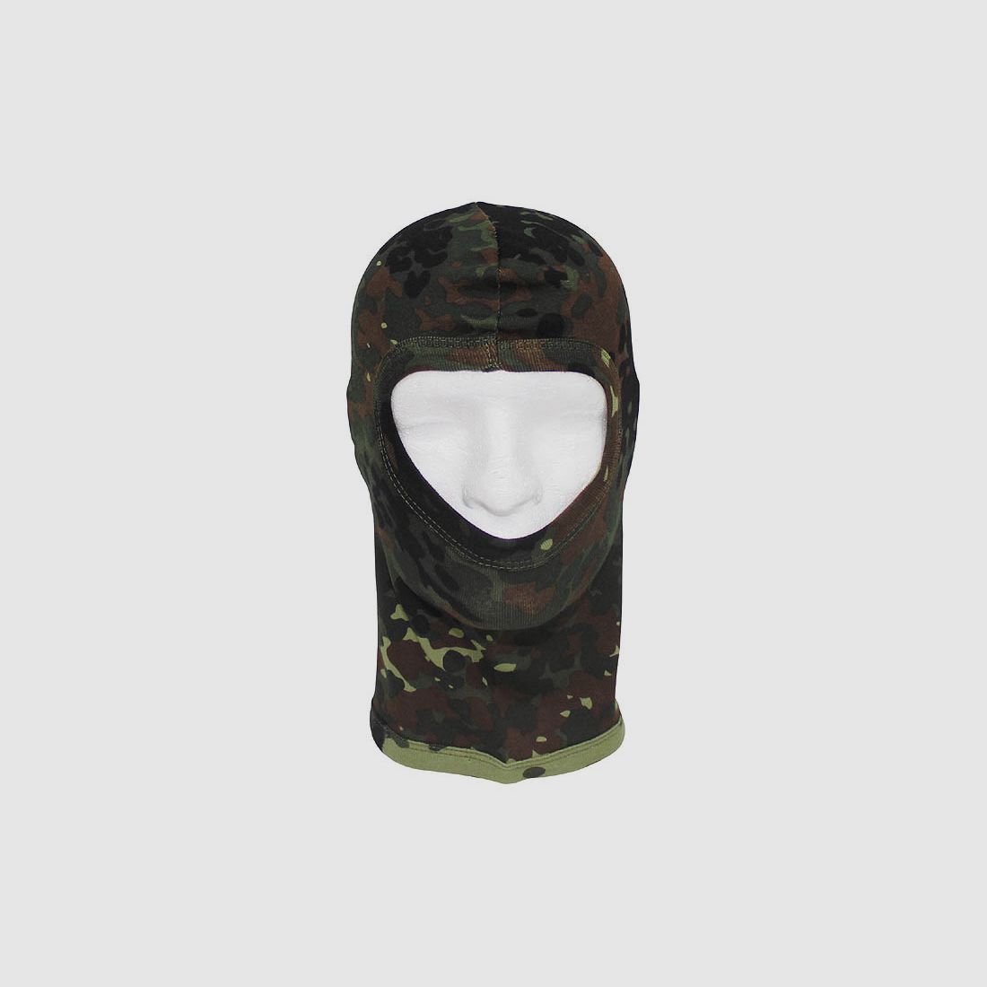 Balaclava, 1-Loch, dünn, flecktarn, 100 % Baumwolle