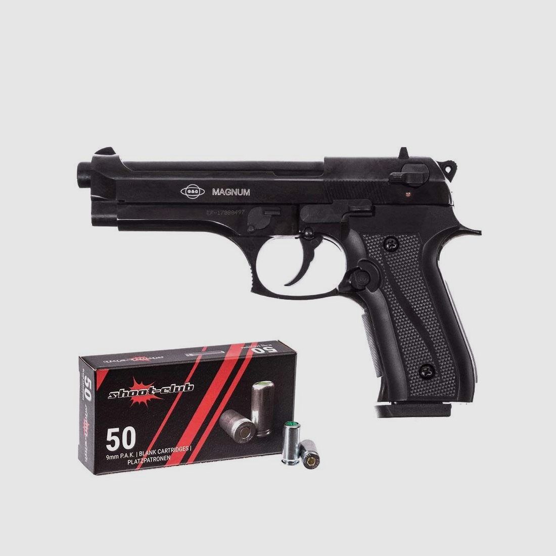 Ekol Firat Magnum blued 9mm PAK + 50 blank cartridges