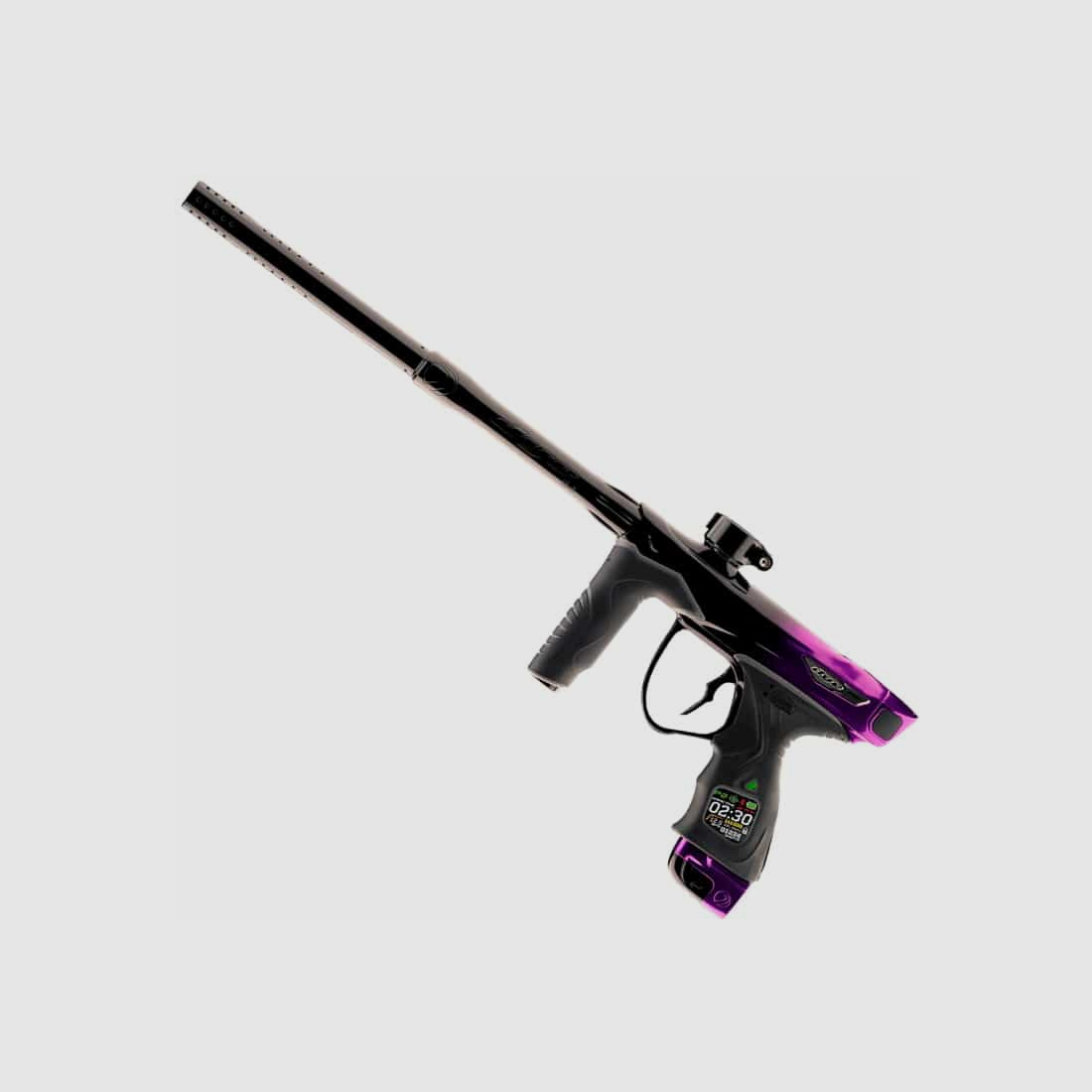 Marcador de Paintball DYE M3+ (Negro Pulido-Púrpura)