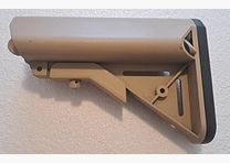 AR-15 / M4 Carbine telescopic stock with storage compartment Sand Mil-Spec.