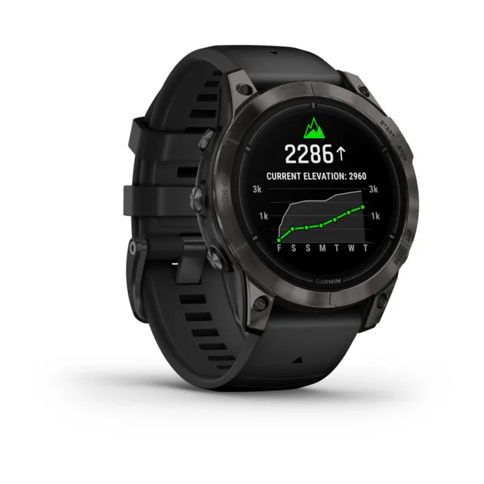 Garmin Epix Pro (Gen 2) - Sapphire Edition 47 mm - Szary tytanowy z powłoką węglową (DLC) i z czarnym paskiem [010-02803-11], zdjęcie 3 z 13