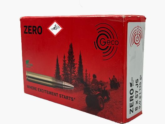 Geco Zero Cartucho de caza Cal. 8X57 JS 139grs