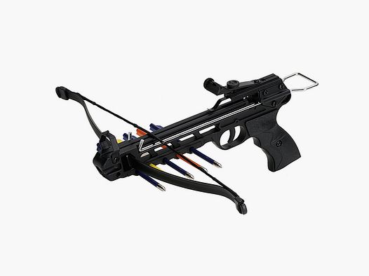 Pistolet arbalète 50 lbs avec cinq flèches en ABS