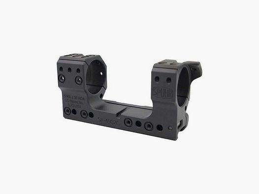 Montage picatinny Monobloc SPUHR 34mm noir matte BH 38mm penté 9 mil ref SPUHR-SP-4902C