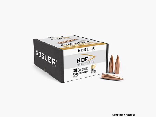 PALLE DA RICARICA – NOSLER – RDF 30 Cal (.308″) 175gr (11.3grams) HPBT (100 PZ)