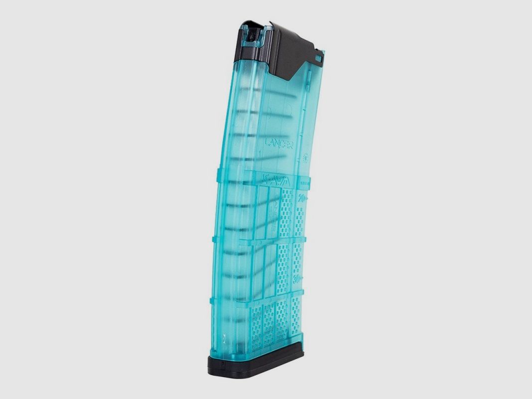 LANCER AR GEWEHR 30 SCHUSS .223 REMINGTON/5.56 NATO MAGAZIN TRANSLUZENT BLAU, Bild 2 von 2