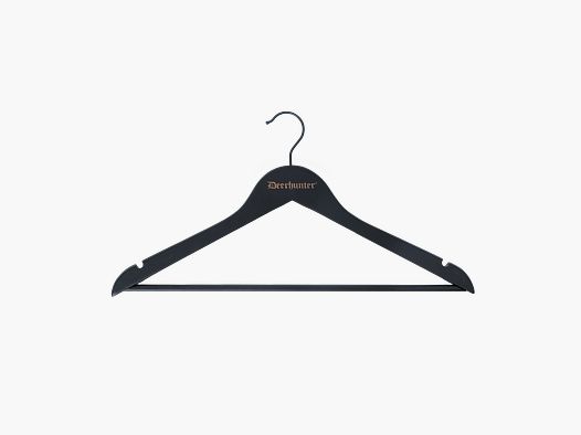 Percha de madera Deerhunter NEGRA con logo DH 1,2 CM