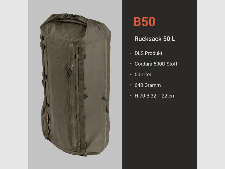 Vorn Backpack B50 fog green 50l, image 1 of 8