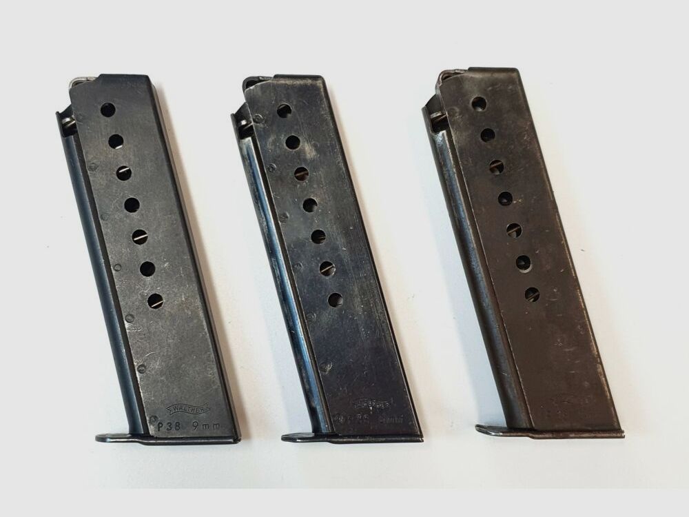Carl Walther Waffenfabrik Ulm Magazine for Walther P38 Pistol Bundeswehr - 9mm Luger - 8 Rounds - With Arsenal Number