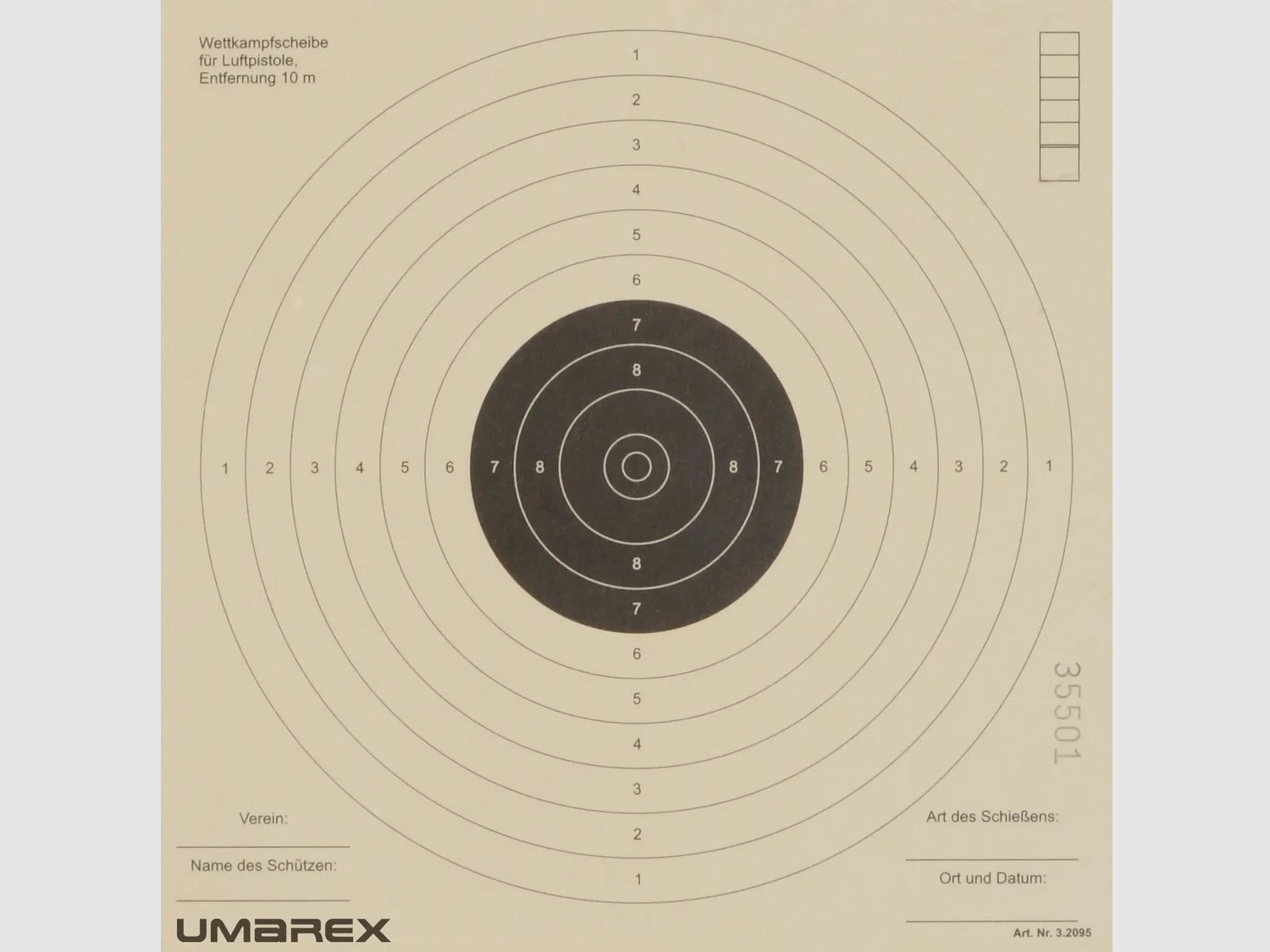 Umarex Zielscheibe Format: 17x17cm 10er Spiegel