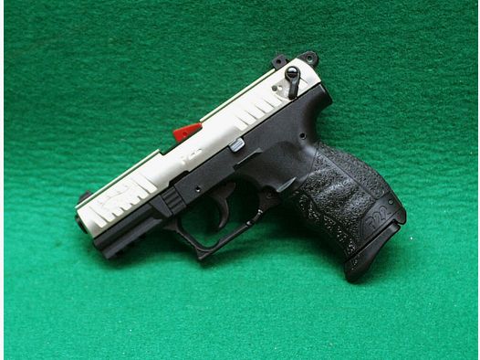 Walther blank firing pistol P22Q, nickel-plated