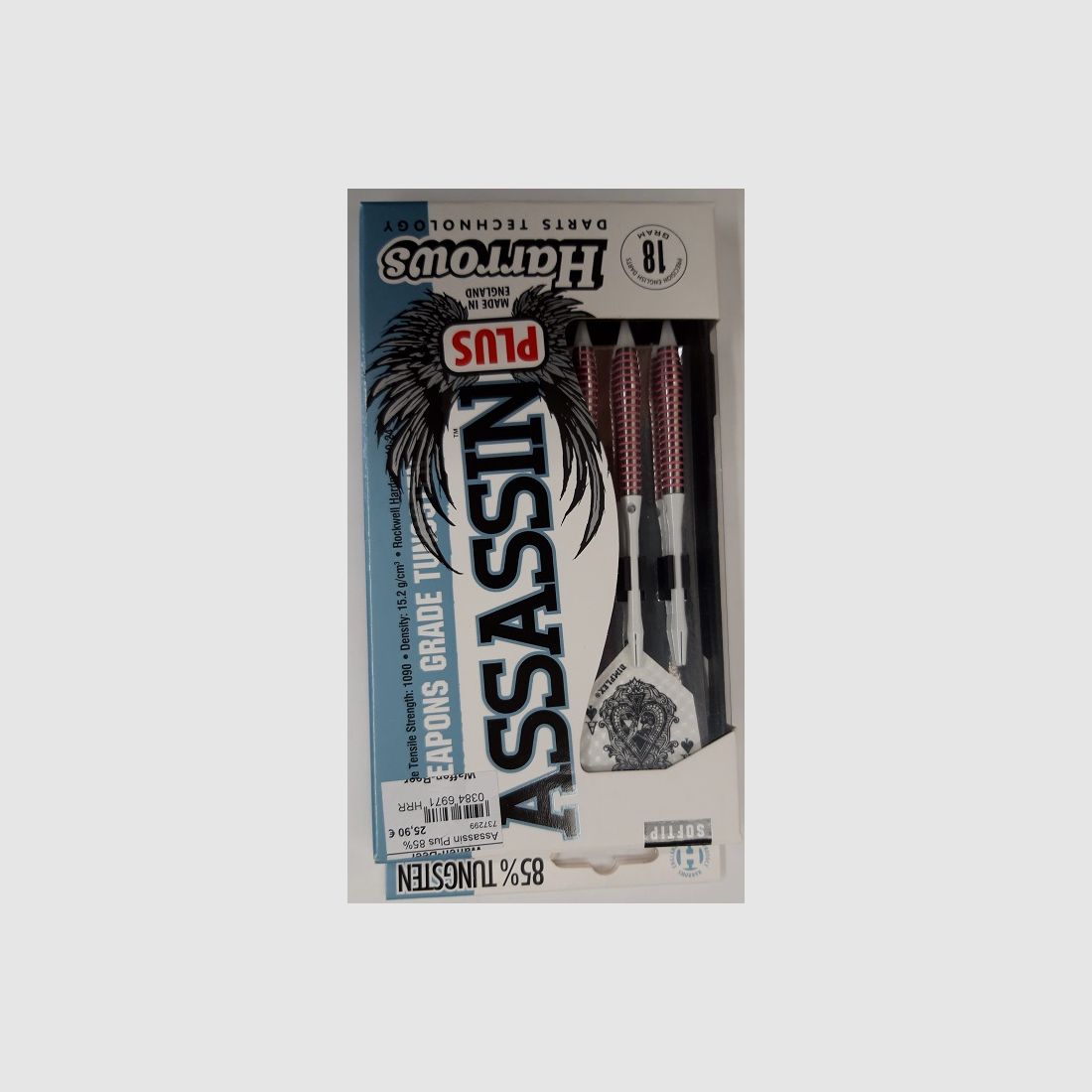 Harrows Darts Technology Assassin Plus 85% Soft 18g Dart & Accessories