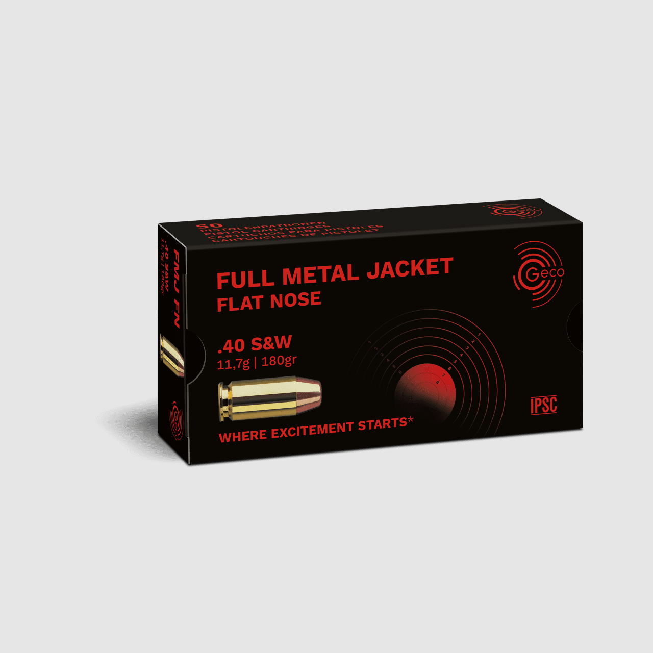 Geco .40 S&W Vollmantel 180 gr.