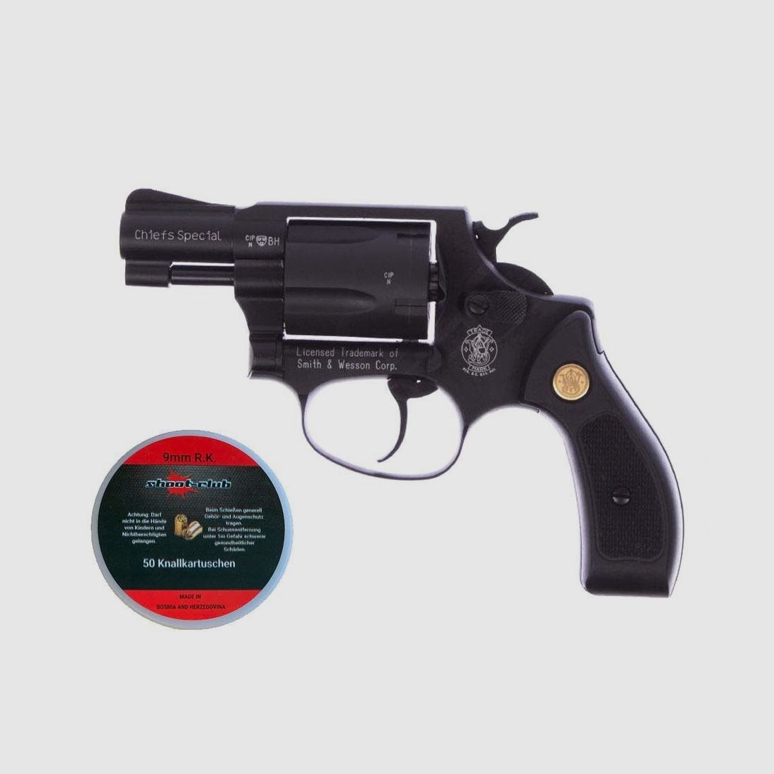 Smith & Wesson S&W Chiefs Special 9mm R.K. inclusief knalpatronen